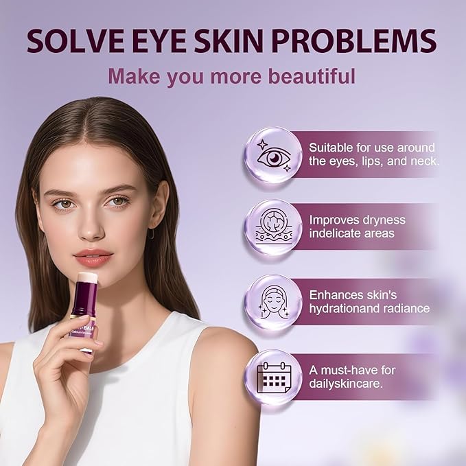 Cemenrete Calcium Multi-Effect Volume Cream Wrinkle Core Stick South Korean Collagen Moisturizing Stick for Anti-Aging Moisturizing and Firming Eyes Neck and Face（2pcs）