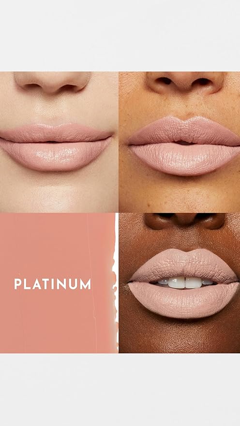 Lawless Women's Forget the Filler Lip-Plumping Line-Smoothing Satin Cream Lipstick, Platinum, Pink, 0.1 Ounce