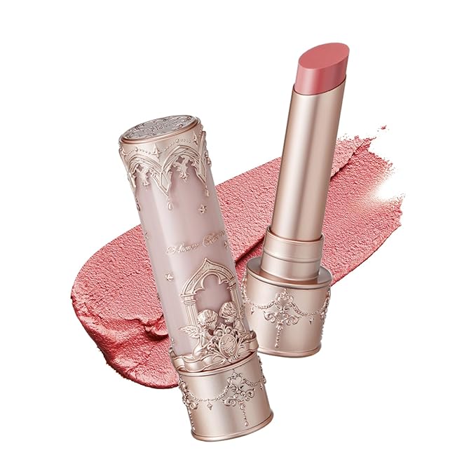 Flower Knows Little Angel Matte Lipstick,Super Soft & Ultra Silky Lip Mud Stick,Long Lasting & Moisturizing Vegan Lip Makeup for Girls&Women,Velvety Pink Finish(C04 Cupid)