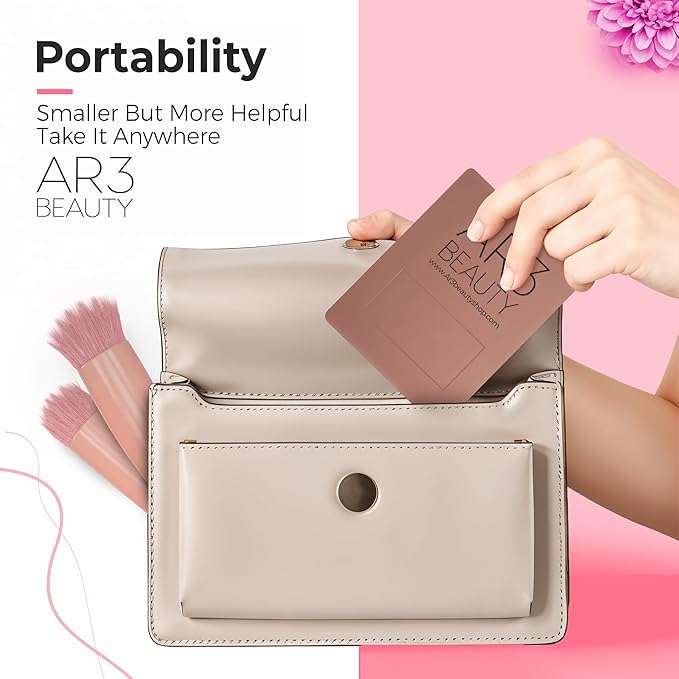 Portable makeup brush 5 piece set with case.