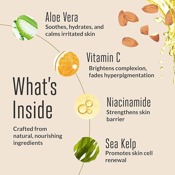 Face Moisturizer - Natural Face Lotion with Aloe, Niacinamide, and Vitamin C, Anti-Aging Skin Care, Promotes Elasticity, Reduces Fine Lines, and Brightens Face (2 fl oz)