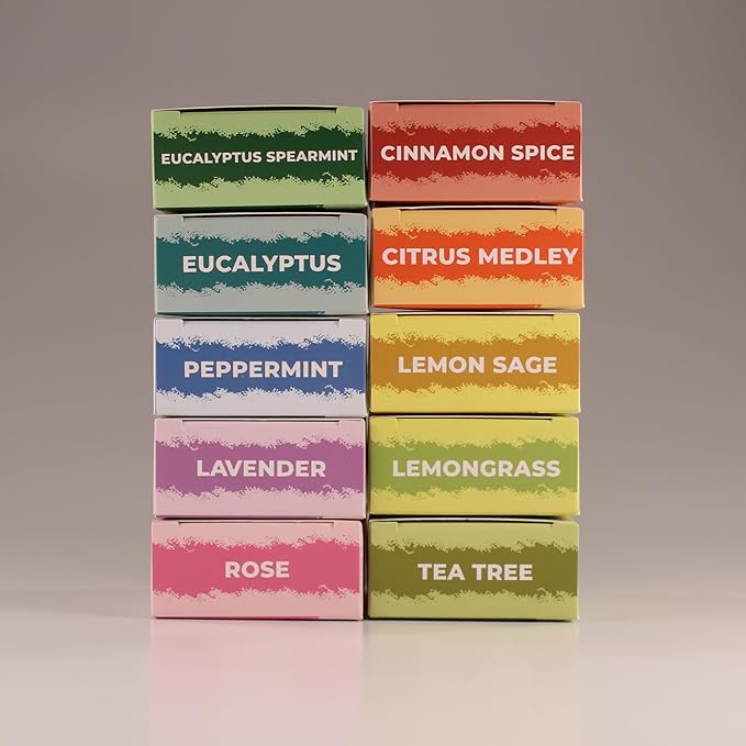 Adams Handmade Soap Variety Pack – 10 Bar Set: Tea Tree, Peppermint, Rose, Lavender, Citrus, Herbal & Floral Scents | Vegan, Cold Process, 84% Organic, Fair Trade, USA Made