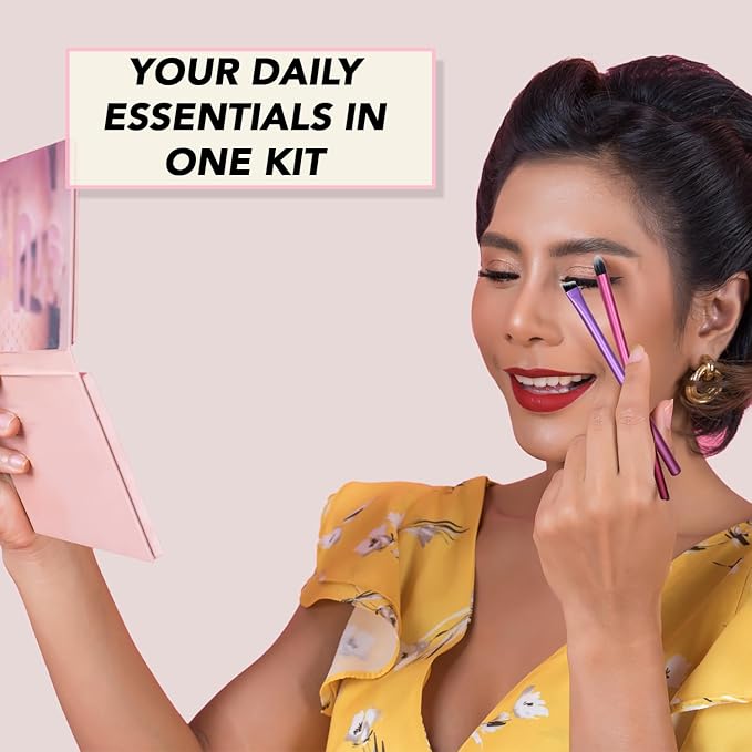 Earth & I 5 Makeup Brush Set, Makeup Brush Set for Eyeshadow, Cosmetic Brushes, Eyeshadow Brushes, Foundation Applicators, Make Up Applicators