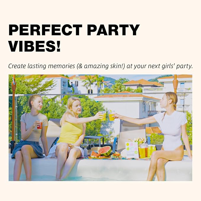 ZealSea Clean Beauty Face Masks Skincare, Minimalism 15 Ingredients Sheet Mask, Dopamine Color Design Facial Mask, Sleepover & Slumber Spa Party Supplies, Women Teen Girl Gifts Trendy Stuff, 7 Pack