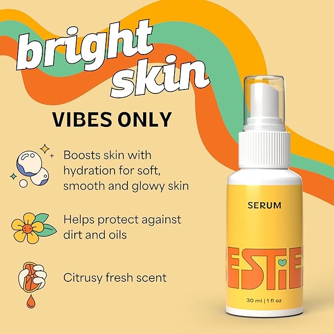 InstaNatural BESTIES Gentle Teen Face Serum | with Vitamin C, Hyaluronic Acid, Sea Buckthorn Oil for Uneven Tone, Hydration, Smoothness | Simple Skincare for Healthy Skin (for All Skin Types)