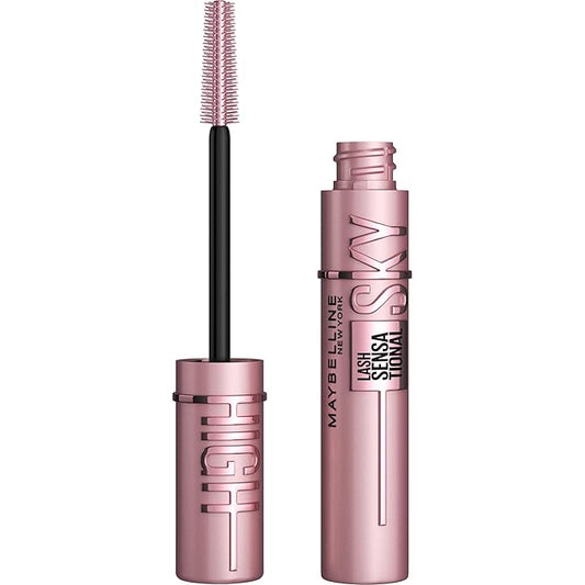 Maybelline Lash Sensational Sky High Washable Mascara Makeup, Volumizing, Lengthening, Defining, Curling, Multiplying, Buildable Formula, Very Black, 1 Count