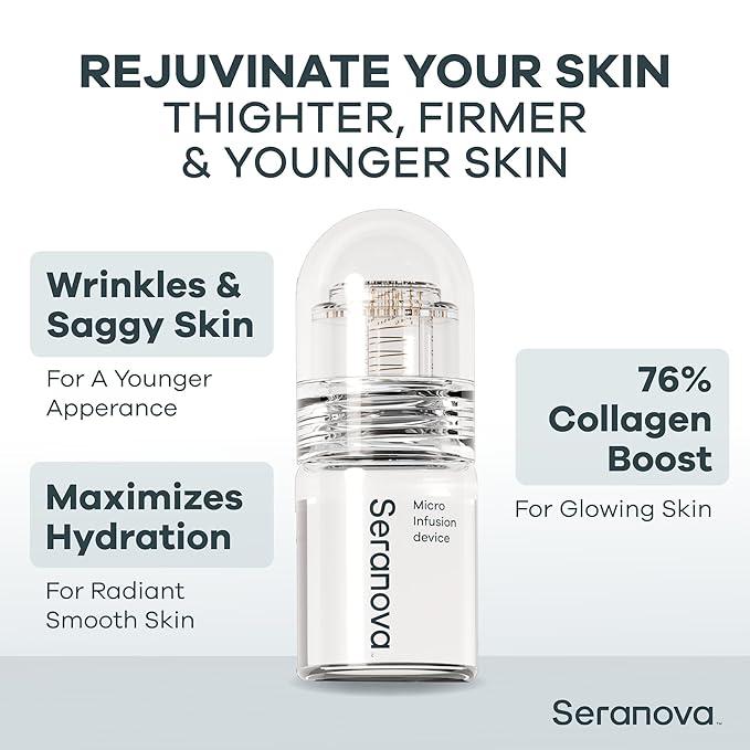 Seranova Micro Infusion for Skin Care, Facial Moisturizing Essence, Serum Smooth Skin Facial Serum for All Skin Types, 1-Month Supply