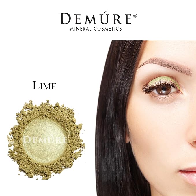 Demure Mineral Make Up (Lime) Eye Shadow, Shimmer Eyeshadow, Loose Powder, Glitter Eyeshadow, Eye Makeup, Professional Makeup
