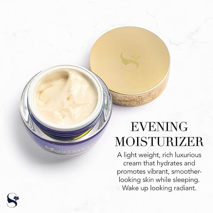 SeneGence Evening Moisturizer for Normal to Dry Skin, 1.66 Fl Oz, Nourishing Night Cream with SenePlex+ for Firming, Hydration, and Skin Renewal