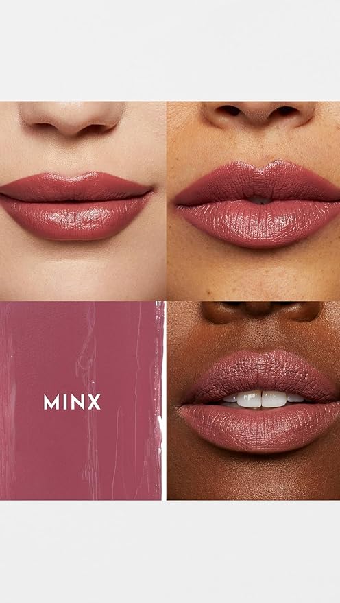 Lawless Women's Forget the Filler Lip-Plumping Line-Smoothing Satin Cream Lipstick, Minx, Pink, 0.1 Ounce