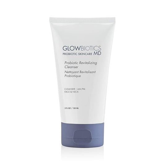 Glowbiotics Probiotic Revitalizing Cleanser: Gentle Hydrating Face Wash for Sensitive Skin | Removes Dirt, Oil & Makeup, Soothes Redness, with Peptides & Aloe Vera