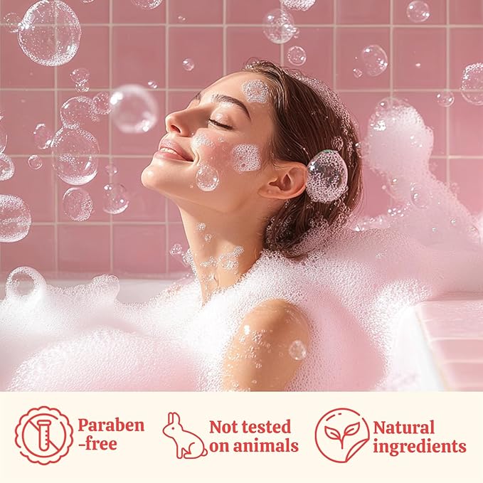 Bath and Body Gift Set for Women, 8 Pcs Rose Spa Set Presents for Women, Self Care Kit Includes Wine Tumbler, Sleep Eye Mask and More Birthday Gifts for Her,Christmas Presents for Her