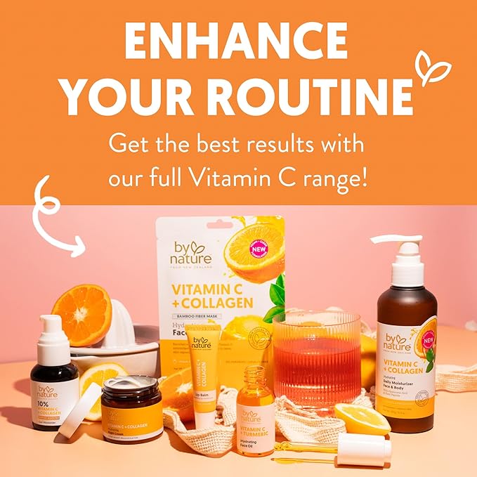 By Nature Glow Vitamin C + Caffeine Body Balm for Dark Spots – Hydrating Skin Moisturizer with Whipped Shea Butter – Vegan, Cruelty-Free, Made in New Zealand (6.8 oz)