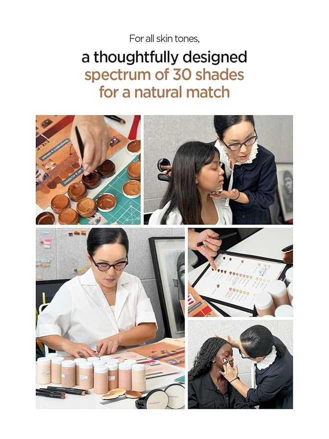 JUNG SAEM MOOL Essential Skin Nuder Cushion 25W Latte 0.49 Fl Oz, No Refill, Natural Radiant Finish Cushion Foundation with Buildable Coverage, Lightweight Texture, Korean Foundation Makeup