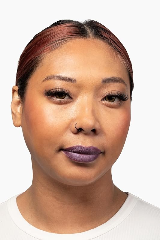 Aromi Plum Mauve Metallic Liquid Lipstick | Long-lasting, Purple Lip Color with Shimmery Finish, Waterproof, Vegan, Cruelty-free, Gluten and Paraben Free (Vulgar Violet)