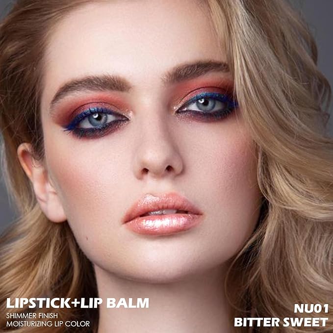 FOCALLURE Moisturizing Shiny Lipstick,Pearl Shimmery Finish,Hydrating Tinted Lip Balm with Creamy Texture,Long Lasting High Pigmented Lip Stain,Bitter Sweet