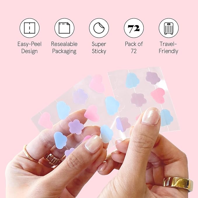 grace & stella Award Winning Pore Strip - Pimple Patches for Face - Hydrocolloid Acne Patches - Absorbs Zits, Reduces Redness - Cute Patches Dermatologist-Tested, Vegan (Multishape, 72 Count)