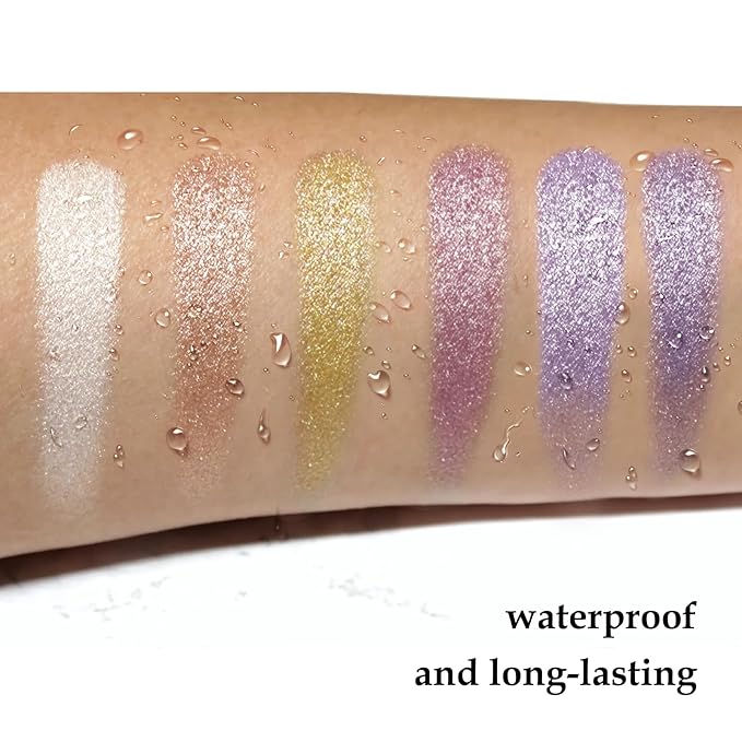 Boobeen 6PCS Cream Eyeshadow Stick Waterproof Pencil Crayon Eye Brightener Shimmer Pen Create Glitter Makeup, Easy to Use