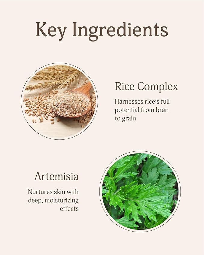 Rice Therapy Artemisia Cleanser (5.1+5.1fl oz, Pack of 2) - Gentle Moisturizing Face Wash for Sensitive Skin. Daily Hydrating Facial Foam for Clear, Radiant, Rice Cleanser Korean Skin Care