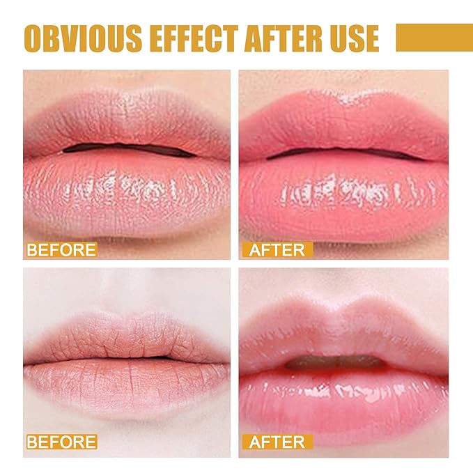 4 Pcs Lip Balm Honey Pot, Honey Moisturizing Lip Mask Reduces Lip Lines,Prevention Dry and Cracked Lip Scrubs Exfoliator.