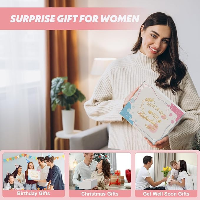 Birthday Gift Baskets for Women, Relaxing Spa Gift Set for Women, Care Package Get Well Soon Box for Her, Mom, Sister, Wife, Daughter, Friend, Gift Idea for Mother's Day, Christmas