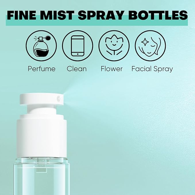 Airless Pump Bottles Travel Size 3.4oz/100ml - Refillable Travel Bottles for Toiletries - Leak Proof Airless Dispenser with Dustproof Cap for Skincare and Lotion