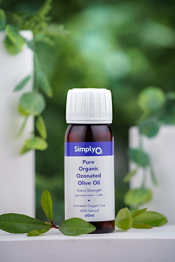 Pure Organic Ozonated Olive Oil Extra Strength 1200 Peroxide For Face and Skin Helps In Acne, Anti-Aging, Wrinkles and Rosacea For Sensitive Skin Made in Spain