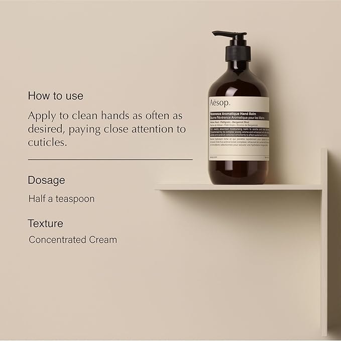 Aesop Reverence Aromatique Hand Balm | Rich, Skin-Softening Balm For Sustained Hydration with Emollient Ingredients | Vegan and Cruelty-Free | 16.9 oz