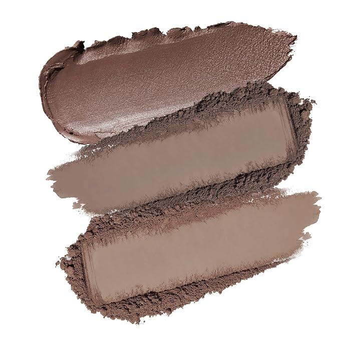 Boobeen 3 Color Eyebrow Powder Palette, Waterproof Eyebrow Gel Makeup, Brow Definer to Shape Perfect Brow，Professional Brow Filler Powder with Brush