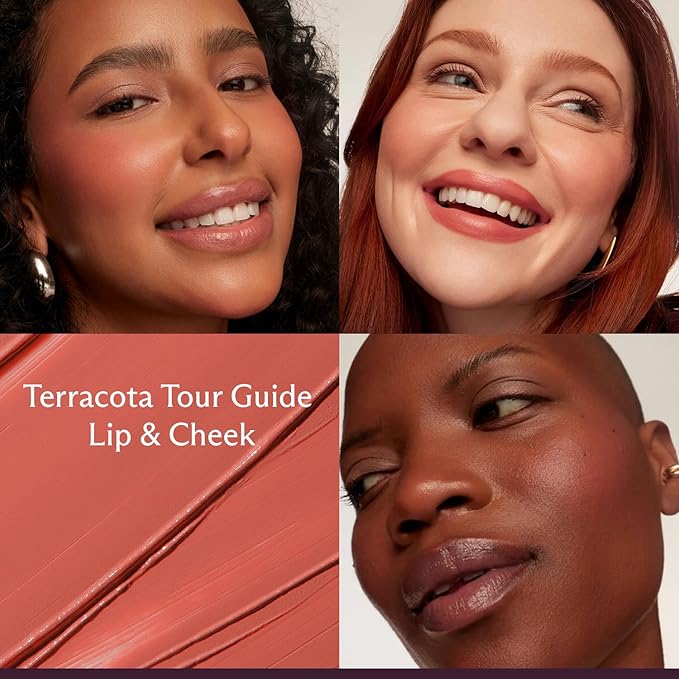 Subtl Staks 4-in-1 Travel Makeup Kit by Subtl Beauty - Eyeshadow Duo, Shine Control Powder, Cream Highlighter, Lip and Cheek - Includes Mirror Lid and Mini Brush - Stackable Makeup Designed for Travel