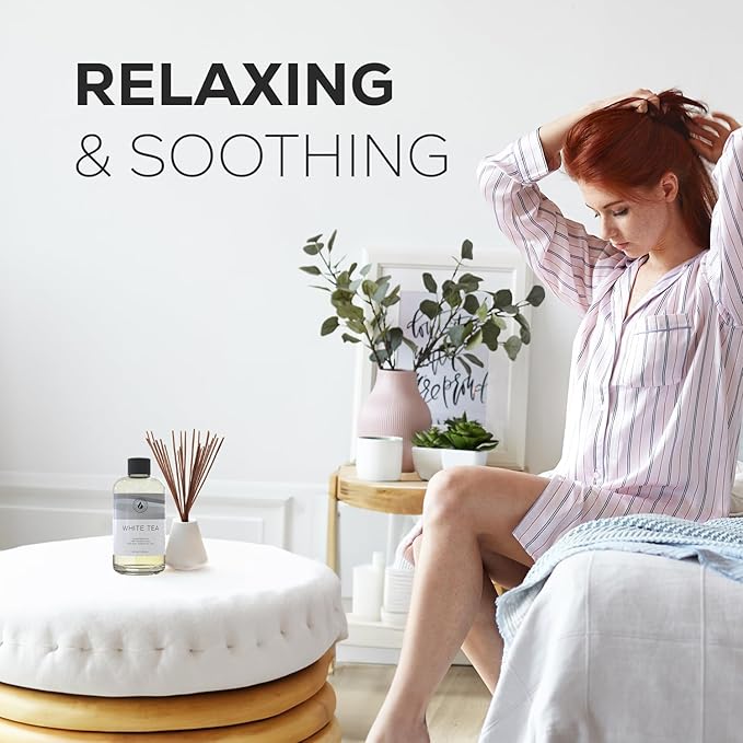 Aroma Country White Tea Diffuser Oil - Luxury Essential Oils for Diffuser Refill & Air Freshener Room Spray, Long-Lasting, Natural Home Fragrance and Hotel Scent for Diffusers & Machines (8.5 Fl Oz)