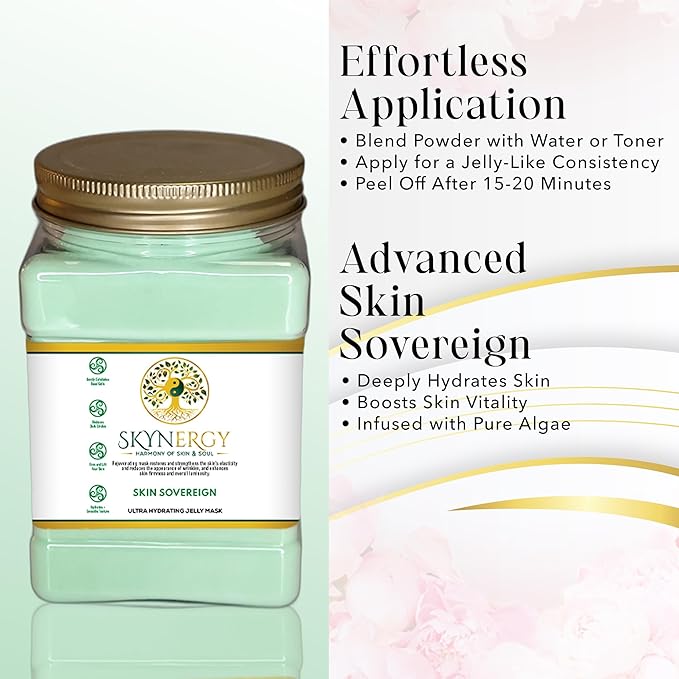 Skin Sovereign Jelly Face Mask | HydroGlo Jelly Mask for Skin Hydration | Radiance and Reduced Pigmentation | Vajafacial |12 Applications (30 Fl Oz)
