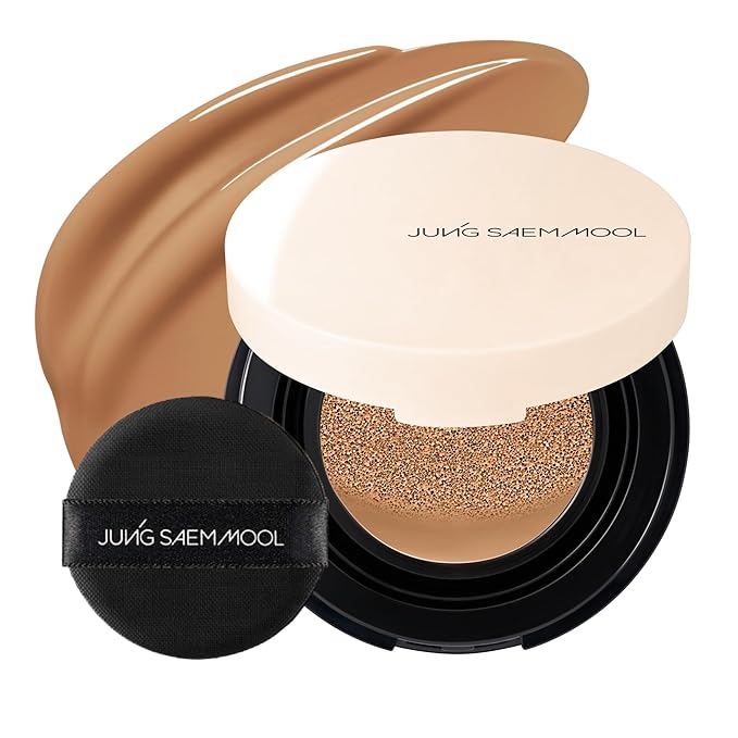JUNG SAEM MOOL Essential Skin Nuder Cushion Mini 30C Cinnamon 0.17 Fl Oz, Natural Radiant Finish Cushion Foundation with Buildable Coverage, Lightweight Texture, Korean Foundation Makeup