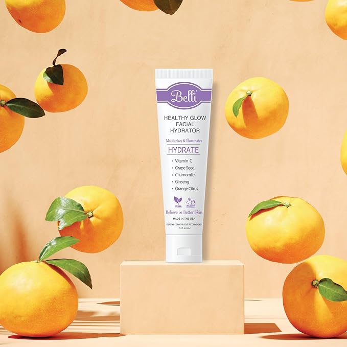 Belli Skincare Healthy Glow Facial Hydrator and Moisturizer, Vitamin C Face Cream for Oily, Dry, Sensitive Skin - Pregnancy Safe, Non Toxic, 1.5 Fl Oz (Pack of 1)