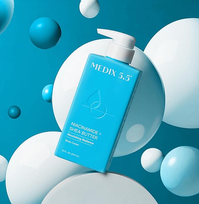 MEDIX Fragrance Free Niacinamide Face Moisturizer + Shea Butter Cream For Face & Body Lotion | Anti Aging Skin Care Firming Cream For Wrinkles, Dark Spots, Large Pores, 15 Fl Oz, 2-Pack