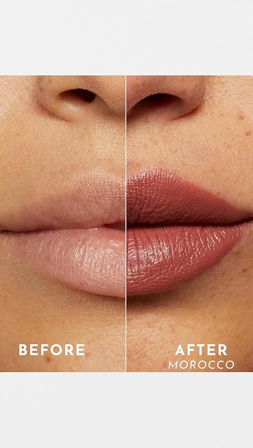 Lawless Women's Forget the Filler Lip-Plumping Line-Smoothing Satin Cream Lipstick, Morocco, Pink, 0.1 Ounce