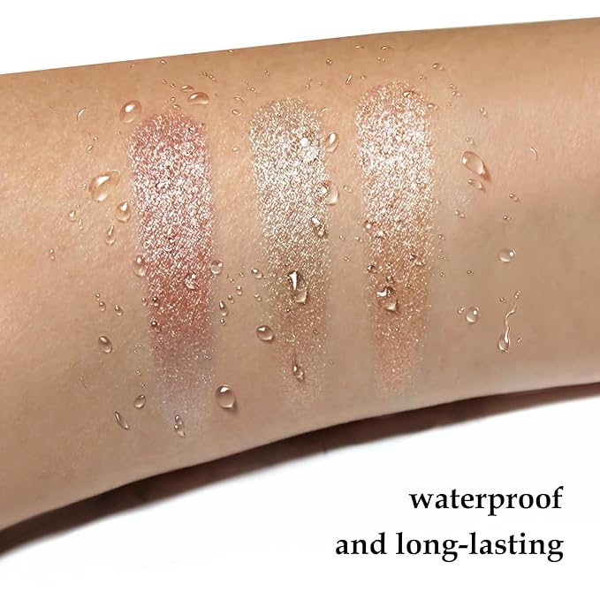 Boobeen 3PCS Cream Eyeshadow Pencil Crayon Waterproof Brightener Stick Shimmer Pen Create Glitter Eye Makeup, Easy to Use