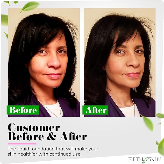 Fifth & Skin: Better’n Ur Skin Liquid Foundation (MEDIUM TAN) - Natural, Organic, Vegan, Cruelty-Free - Gluten-Free Beauty with Buildable Coverage and Palm-Free Luxury - 1 oz