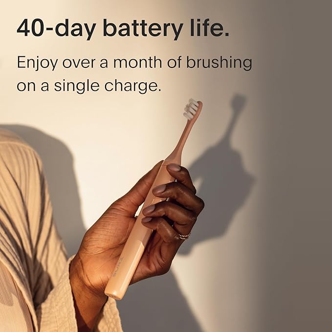 SURI 1.0 Sonic Electric Toothbrush | 1 Month+ Battery | Designed in California | Sustainable Electric Toothbrush for Adults | Travel Toothbrushes | Tooth Brush | Pink
