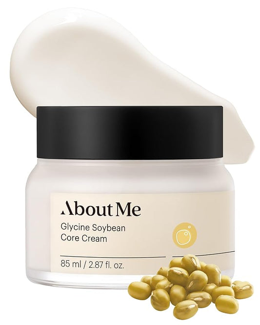 About Me Glycine Soybean Core Cream – Korean Concentrated Soy Protein Face Moisturizer for All Skin Types – Daily Firming Care with 13 Peptides & Niacinamide – Korean Skin Care – 2.87oz, 85ml