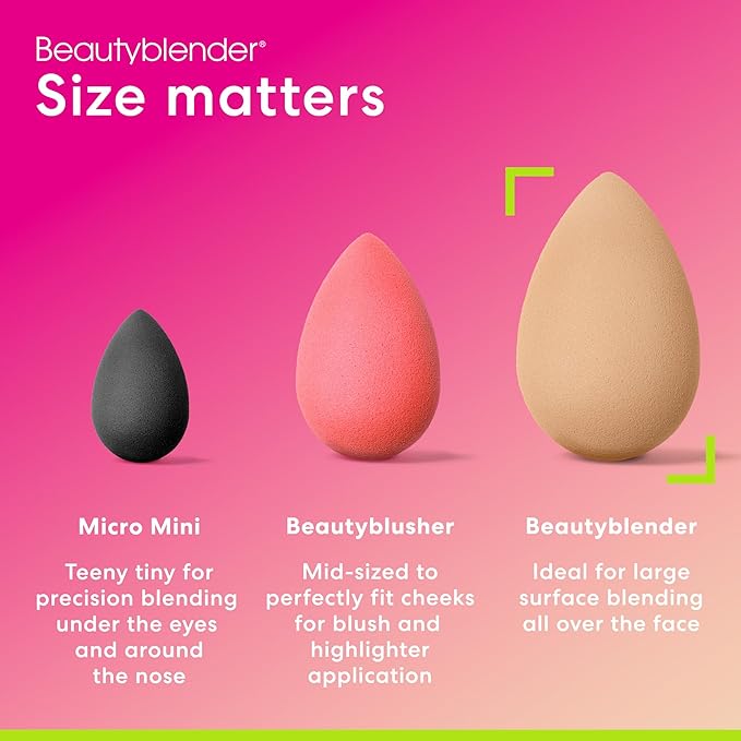 Beautyblender® | Nude Beige Beauty Blender Makeup Sponge, Super-Soft Foam Easily Blends Foundations, Powders & Creams, Made in USA, Reusable, Washable, Streak Free Application, Vegan, Cruelty Free
