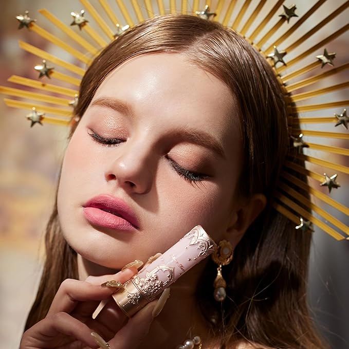 Flower Knows Little Angel Matte Lipstick,Super Soft & Ultra Silky Lip Mud Stick,Long Lasting & Moisturizing Vegan Lip Makeup for Girls&Women,Velvety Pink Finish(C05 Choir)