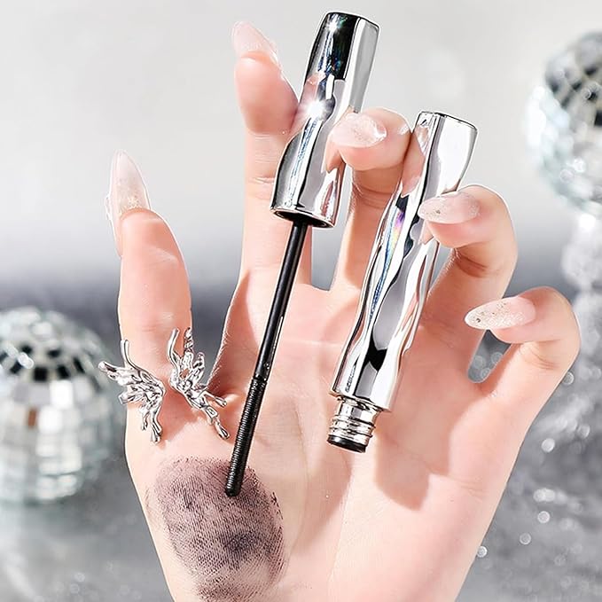 Seattle Get Mascara, Seattleget Mascara, Iron Wand Mascaras, Long Thick Curl Lash mascaras, 3D Curling Eyelash Iron Mascaras, Waterproof, Sweat-Proof, Non-smudged (Black*2)