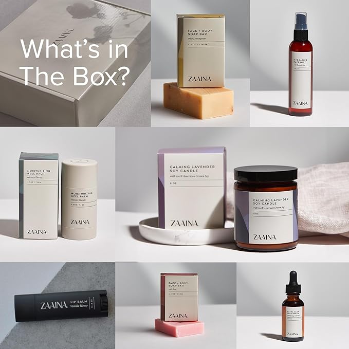 Thinking of You Spa Gift Set for Women - Luxurious Bath Gift Set, Relaxing Spa Set, Pampering Body Care Set, Spa Gift Basket for Women, Beauty Self Care Kit Gift Box, Home Spa Care Package - by ZAAINA