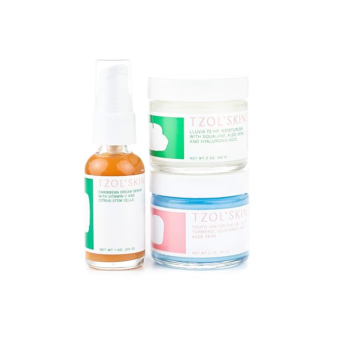 TZOL' SKIN Day Time Discovery Set- Day Time Serum and Face Moisturizer, Day Set, Vegan, Free of Paraben, Silicones, and Sulfates. Always Cruelty Free.