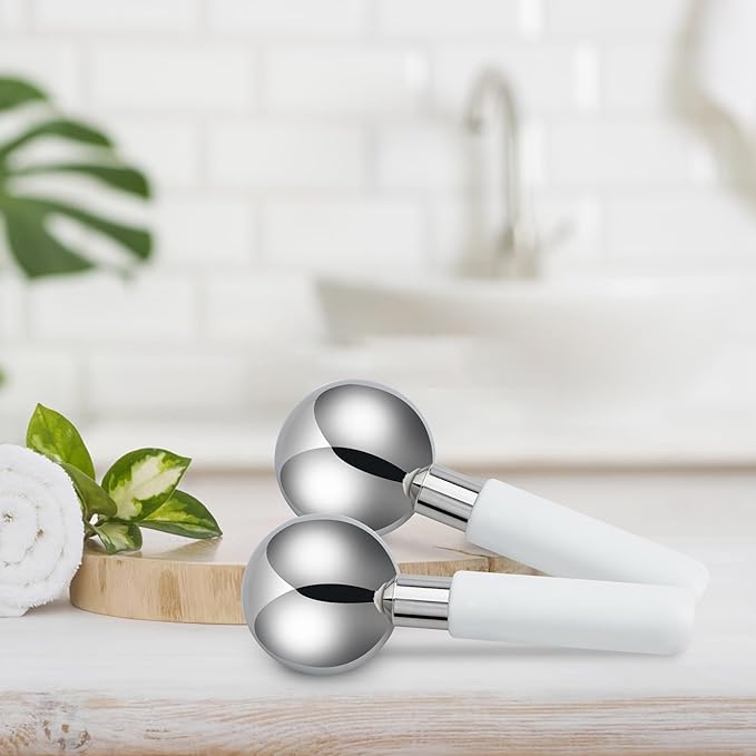 Floraison Unbreakable Stainless Steel Magic Cooling Beauty Facial Sticks for Face, Neck & Body Cryo Sticks & Cold Roller for face Puffiness & Wrinkles, Wine-Chilling Wands