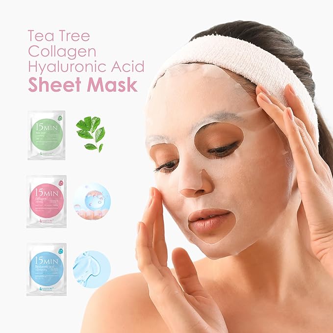 15 Min Pamper Me Kit and SoftTouch Hand Cream Trio (10pc): Korean Face Mask Essentials and Moisturizing Lotion Gift for Women