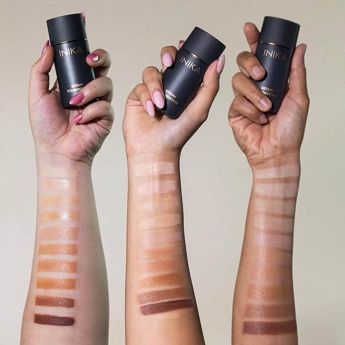 Organic Serum Foundation | Vegan, Buildable Coverage, Weightless Second Skin Feel, Transfer Proof with Skincare Ingredients in Sustainable Packaging. Daring 25ml