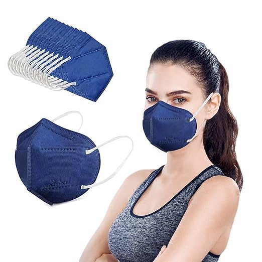 KN95 Face Masks 100 PCS, 5-Ply KN95 Dusty Blue Masks,Breathable Protection Masks, Individually Wrapped, Cup Dust Safety Mask
