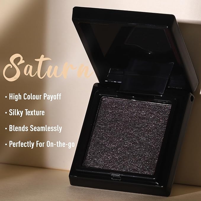 UCANBE Saturn Single Eyeshadow Palette, Highly Pigmented Glitter Eye Shadow Powder, Professional Long-Lasting Waterproof Makeup Palette